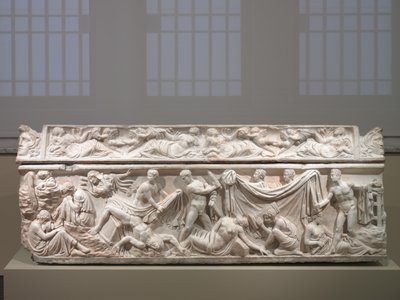 सरकोफैगस, c.100-125 (ग्रीक संगमरमर) द्वारा रोमन इंपीरियल काल