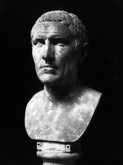 मार्कस क्लॉडियस मार्सेलस का बस्ट (c.268-208BC) (संगमरमर) द्वारा रोमन रोमन