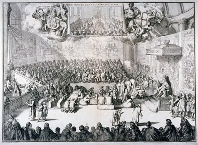 'इंग्लैंड का उच्च और निचला सदन', 1689 द्वारा रोमिन डे हुगहे