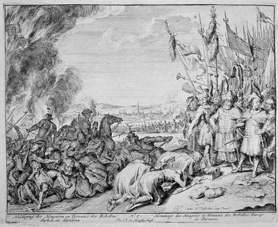 वियना प्रिंट साइकिल, हंगेरियन का सम्मान, 1683 द्वारा रोमिन डे हुगहे