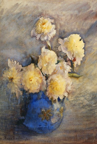 एक नीले फूलदान में Peonies, 1899 द्वारा रोज मेनार्ड बार्टन