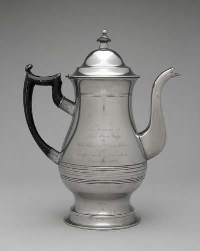 कॉफ़ीपोट या चायदानी, c. 1830-1870 (पीटर, अज्ञात लकड़ी) द्वारा रोसवेल (attr। To) ग्लीसन