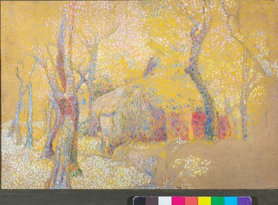 पेड़ों में खलिहान, c.1900-06 द्वारा रुबाल्डो मेरेलो