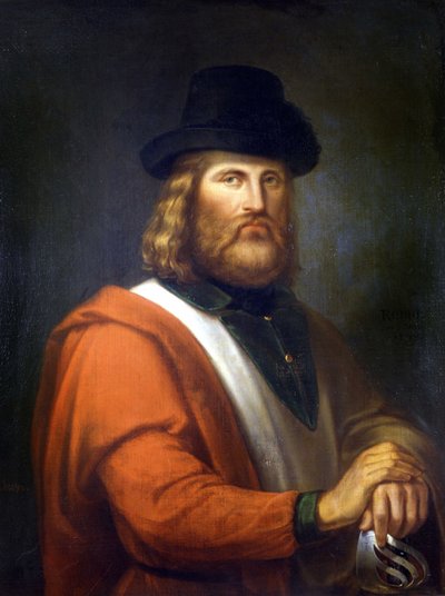 रेहौसर द्वारा ग्यूसेप गैरीबाल्डी की पेंटिंग द्वारा रूडोल्फ एडवर्ड हॉसर