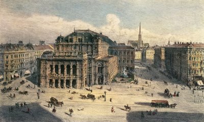 वियना स्टेट ओपेरा हाउस, c.1869 द्वारा ऑल्ट के रूडोल्फ