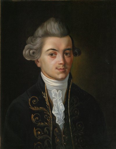 फ़बेलिस्ट इवान खेमनिट्सर का पोर्ट्रेट, 1745-1784, 19वीं सदी की रूसी पेंटिंग। द्वारा रूसी मास्टर।