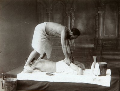 ओरिएंटल स्नान। मालिश। एल्बुमिन फोटो: दिमित्री इवानोविच येरमाकोव (1845-1916) द्वारा रूसी फोटोग्राफर