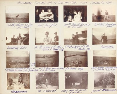 रूसी इंपीरियल परिवार, तस्वीरों के एक एल्बम से पेज, c.1897-99 (बी - डब्ल्यू फोटो) (487676-80 भी देखें) द्वारा रूसी फोटोग्राफर