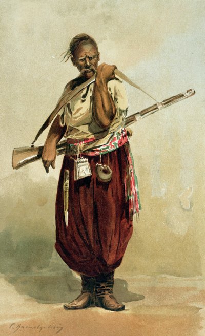 17 वीं शताब्दी Zaporogue Cossack, 19 वीं शताब्दी के अंत में द्वारा रूसी स्कूल