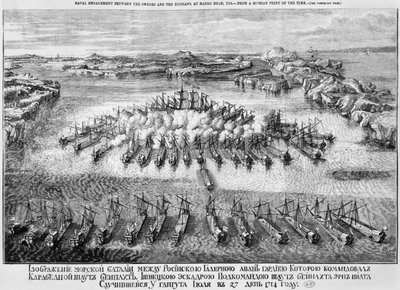 1714 में हैंगो हेड में स्वेद और रूसियों के बीच नौसेना युद्ध द्वारा रूसी स्कूल