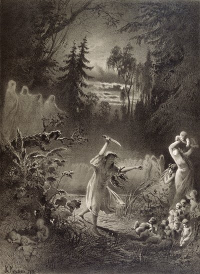 भयानक बदला, 1874 द्वारा रूसी स्कूल