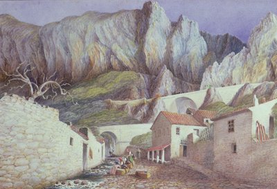 मेंटॉन पर कण्ठ, 1882 (कागज पर wc) द्वारा एस। होल्डन