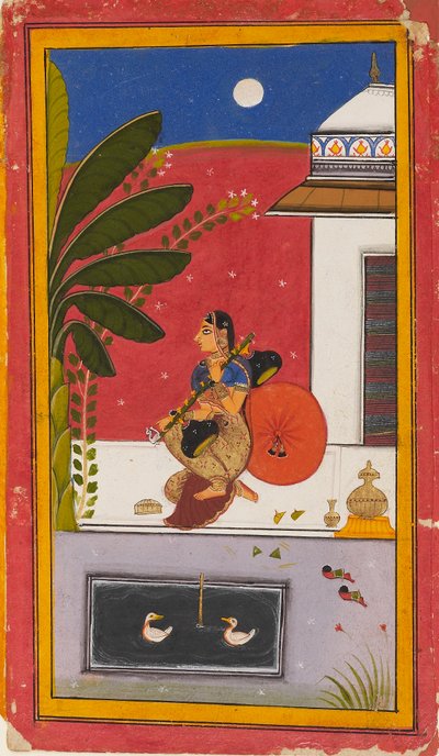 वीणा बजाती एक महिला, 1630-1640 द्वारा सहिब्दीन