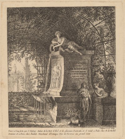 समरहाउस में फव्वारा, 1764। द्वारा सॉलोमन गेसनर