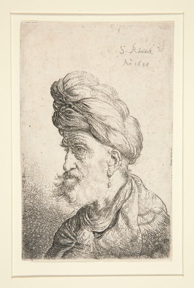 पगड़ी पहने हुए आदमी की प्रतिमा द्वारा Salomon Koninck