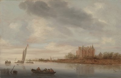 एक नदी पर महल, 1644 द्वारा सॉलोमन वैन रुइसेडेल या रुइसडेल