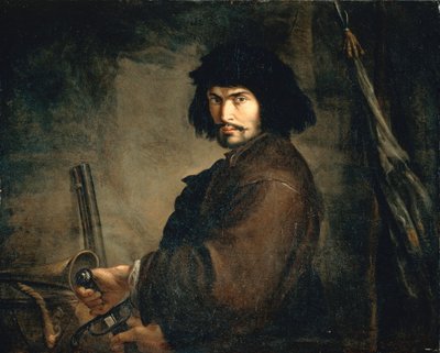 सैल्वेटर रोजा (1615-1673), कैनवास पर तेल, 94x107 सेमी द्वारा योद्धा के रूप में स्व-चित्र तैयार किया गया द्वारा निस्तारण रोजा