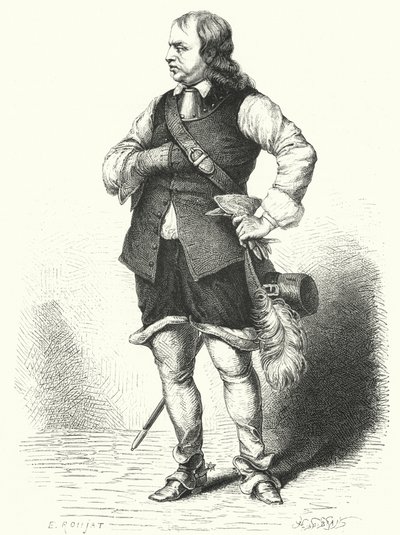 ओलिवर क्रॉमवेल, कॉमनवेल्थ के लॉर्ड प्रोटेक्टर (उत्कीर्णन) द्वारा सैमुअल (बाद) कूपर