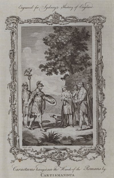 Caractacus Cartismandua (उत्कीर्णन) द्वारा रोमनों के हाथों में धोखा दिया द्वारा शमूएल (बाद) व्हेल