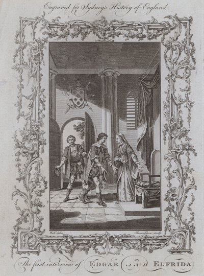 एडगर और एल्फ्रिडा का पहला साक्षात्कार (उत्कीर्णन) द्वारा शमूएल (बाद) व्हेल