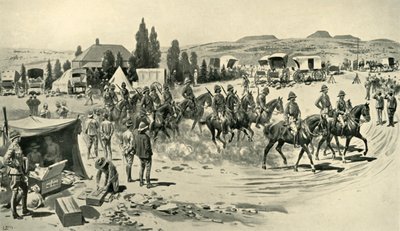 लॉर्ड रॉबर्ट्स एंड स्टाफ ने स्मालडेल, 1901 में मुख्यालय से एक टोही के लिए शुरुआत की। द्वारा शमूएल भिखारी