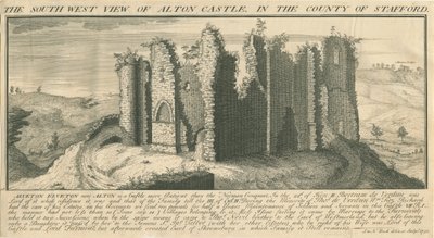 एल्टन कैसल: उत्कीर्णन, 1731 द्वारा शमूएल बक