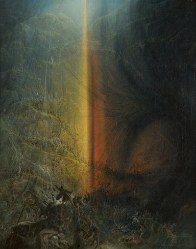 फिरौन के मेजबान का विनाश, c.1830 (कैनवास पर तेल) द्वारा सैमुअल कॉलमैन