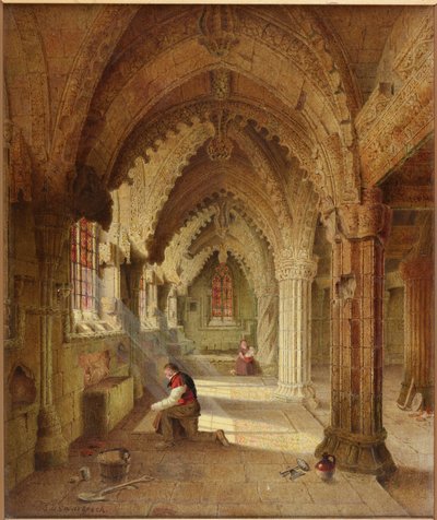 रोसलिन चैपल, c.1852 द्वारा सैमुअल डुकिनफील्ड स्वार्ब्रेक