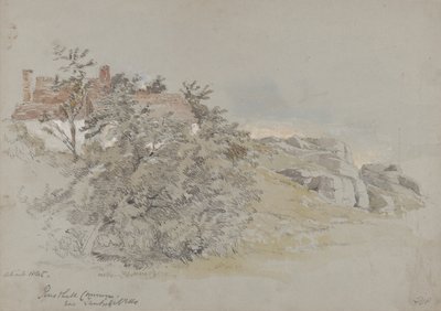 रूस्तहॉल कॉमन, टुनब्रिज वेल्स के पास, c.1845 (कागज पर पेंसिल, wc और gouache) द्वारा सैमुअल गिलेस्पी प्राउट