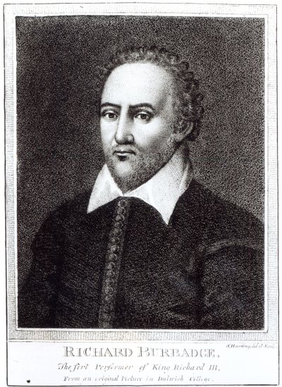 Portrait of Richard Burbadge (1573-1619)   द्वारा सैमुअल हार्डिंग