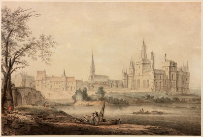 एक फ्रेंच चेटू, 1770 (कागज पर पेन और इंक und wc) द्वारा सैमुअल हैरिअम ग्रिम