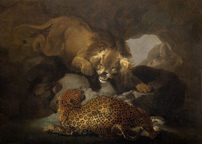 शेर और एक तेंदुआ, 1820। द्वारा सैमुअल हॉविट