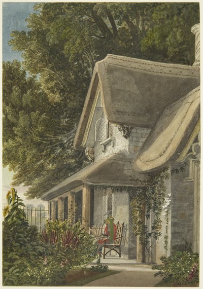 लॉज, ब्रूमवेल हाउस, ब्रिस्लिंगटन, c.1824 (कागज पर पेंसिल और वॉटरकलर) द्वारा सैमुअल जैक्सन