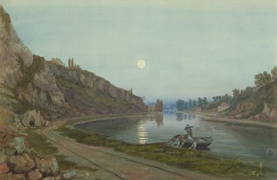 चांदनी द्वारा नए और पुराने हॉटवेल हाउस, c. १८२५ द्वारा सैमुअल जैक्सन