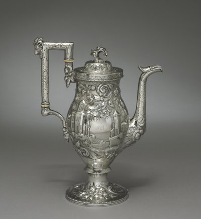 नियो-रोकोको कॉफी पॉट, c.1840 द्वारा शमूएल कर्क