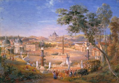 कार्निवल के दौरान आधुनिक रोम का एक दृश्य, 1838 द्वारा सैमुअल पामर