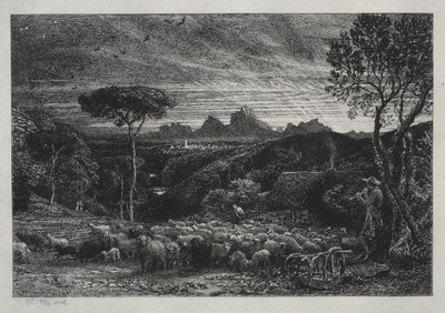 फोल्ड खोलना, 1880। द्वारा सैमुअल पामर