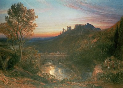 सूर्यास्त पर शहर द्वारा Samuel Palmer