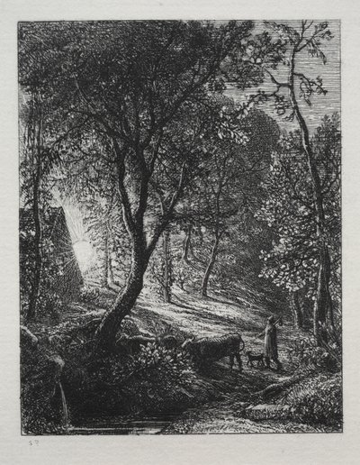 द हेरड्समैन कॉटेज, 1850। द्वारा सैमुअल पामर