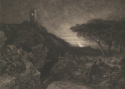 अकेला टॉवर, 1879। द्वारा सैमुअल पामर