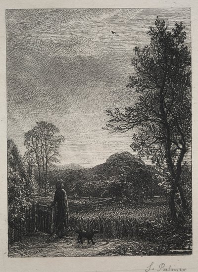 द स्काईलार्क, 1850। द्वारा सैमुअल पामर
