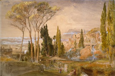 टिवोली, 1838 में विला डी एस्टे द्वारा सैमुअल पामर