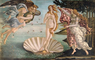 शुक्र का जन्म, c.1485 (कैनवास पर तापमान) द्वारा Sandro Botticelli