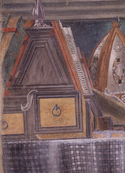 उनके सेल में सेंट ऑगस्टाइन से विस्तार, 29143 का c.1480 फ्रेस्को विस्तार द्वारा सैंड्रो बॉटलिकली