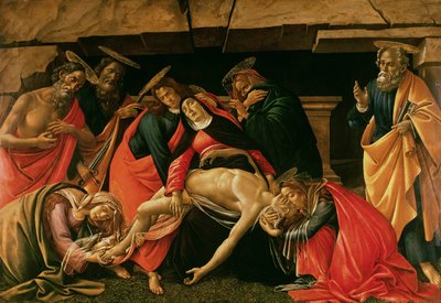 मृत मसीह पर विलाप द्वारा Sandro Botticelli