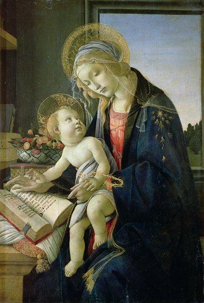 मैडोना ऑफ द बुक (टेम्पर और ऑयल ऑन वुड पैनल) 1480-1481 द्वारा Sandro Botticelli