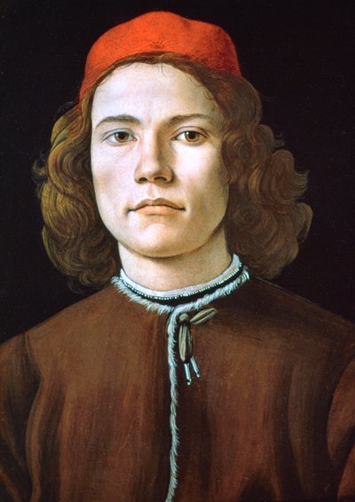 पोर्ट्रेट ऑफ़ ए यंग मैन, c1480-1485 द्वारा सैंड्रो बॉटलिकली