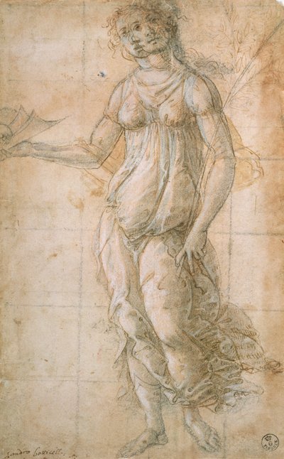 एथेन का अध्ययन (ड्राइंग) द्वारा Sandro Botticelli