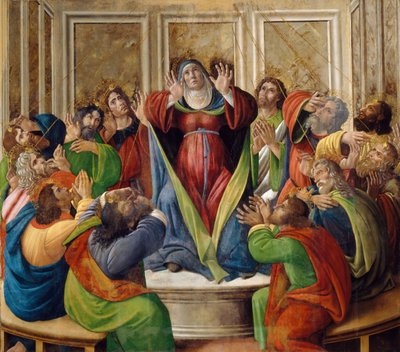 पवित्र भूत का अवतरण, 1495-1505 द्वारा Sandro Botticelli . की कार्यशाला