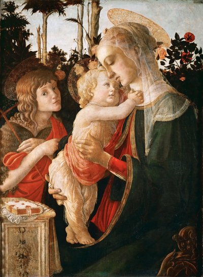मैडोना एंड चाइल्ड विथ यंग सेंट जॉन द बैपटिस्ट द्वारा Sandro Botticelli और कार्यशाला